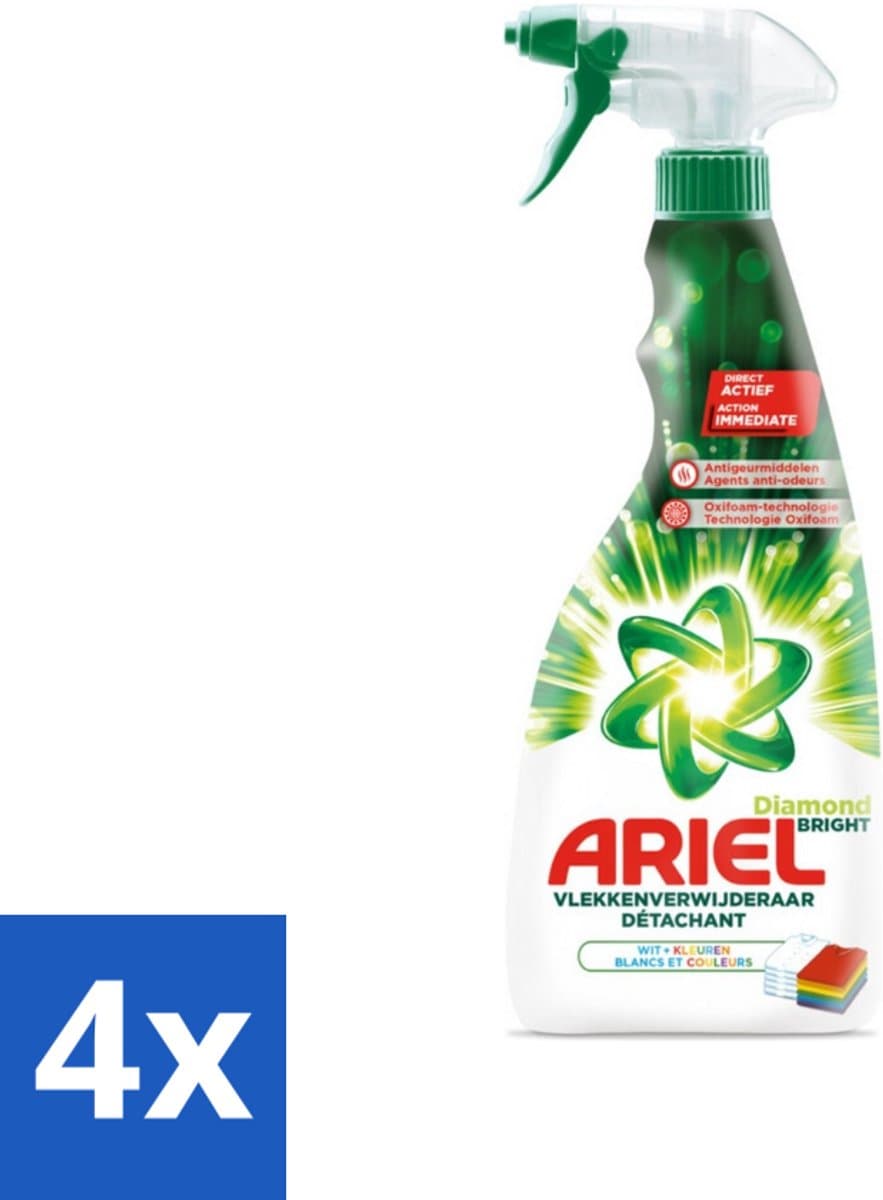 4 x Ariel Diamond Bright - Vloeibare Vlekverwijderaar - Witte en Gekleurde Was - 30 Wasbeurten - Vlekkenverwijderaar - Wasmiddel - Ariel Diamond Bright - Vloeibare Vlekverwijderaar - Witte Was — afbeelding 1