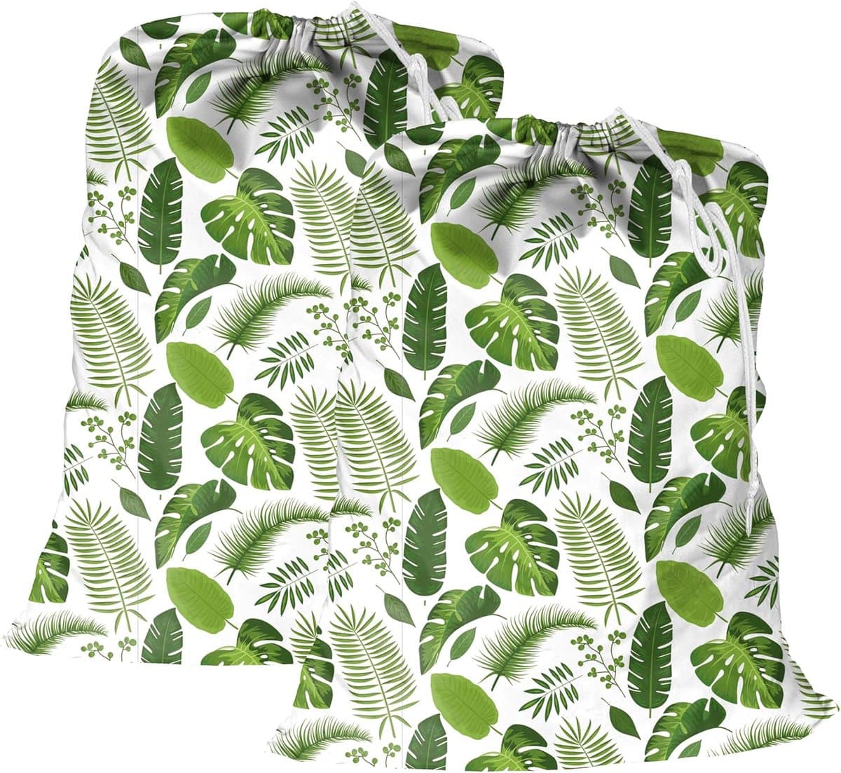 Waszakken Heavy Duty Zeer Duurzaam Speelgoed Vuil Zakken Drawstring met Drawstring Sluiting Machine Wasbaar en herbruikbaar (Leaf) — afbeelding 1
