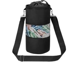 Wasknijperzak - Zwart - 15 x 28 cm - Weerbestendig Nylon met Verstelbare Schouderriem - Voor Wasknijpers