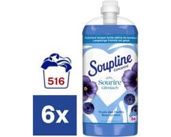 Soupline Wasverzachter Glimlach & Bosvruchten – 6 x 2 liter (516 wasbeurten)