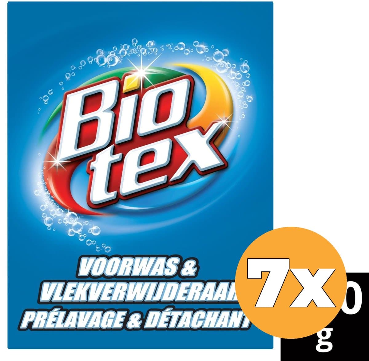 Biotex Waspoeder - Voorwas & Vlekverwijderaar - met actieve biologische enzymen - 7 x 720 g — afbeelding 1
