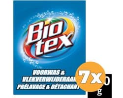Biotex Waspoeder - Voorwas & Vlekverwijderaar - met actieve biologische enzymen - 7 x 720 g