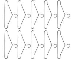 Poppenkleerhanger Ruimtebesparend - Metalen Hanger - Lichtgewicht - Draagbaar - Decoratief - 150 mm - Poppenhanger