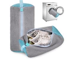 Herbruikbare waszak voor schoenen, wasmachine, 360° reiniging, grijze waszakken voor sneakers, set van 2 stuks