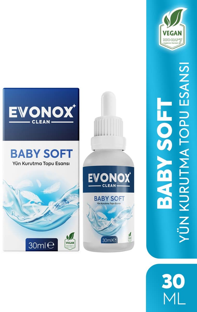 Evonox Clean Wollen Drogerbal Essence – Baby Soft (30 ml) — afbeelding 1