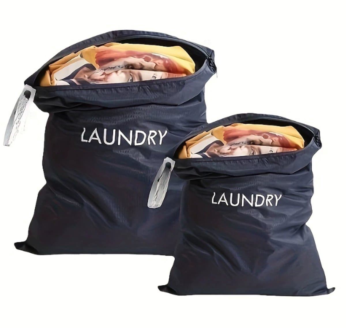 Waszak – Grote Waszakken – Waszak voor Op Reis – Beschermzak voor Wasmachine – Waszak groot – Waszakken voor wasgoed – Opbergtas Wasnet voor Kleding & Ondergoed – Herbruikbaar & Duurzaam – 60x45CM - 2 stuks — afbeelding 1