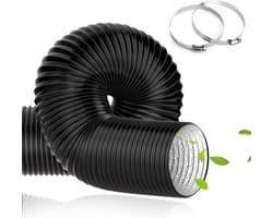 Afvoerslang PVC Aluminium - Flexibele Slang Ventilatiebuis - Lucht Afvoeren - Hoge Temperatuurbestendig - Ø 150mm 3m - Grijs