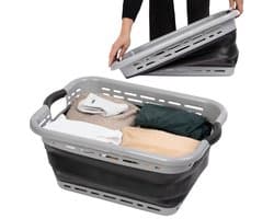 Jubbly® - Wasmand opvouwbaar - Wasbox - Heupwasmand - 45 Liter - Zwart — afbeelding 1