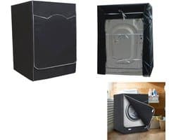 Wasmachinehoes - Beschermhoes voor wasmachine - Stofzuigerhoes voor wasmachine - Drogerhoes - Waterdicht, zonwerend, stofdicht - Oxford doek - 60 x 60 x 88 cm - Geschikt voor opzet- en droogkasten buiten - Zwart