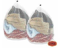 4 x Wasmachinegaas, 40 x 50 cm, met snoerstopper, waszak voorkomt dat kleding vervormt