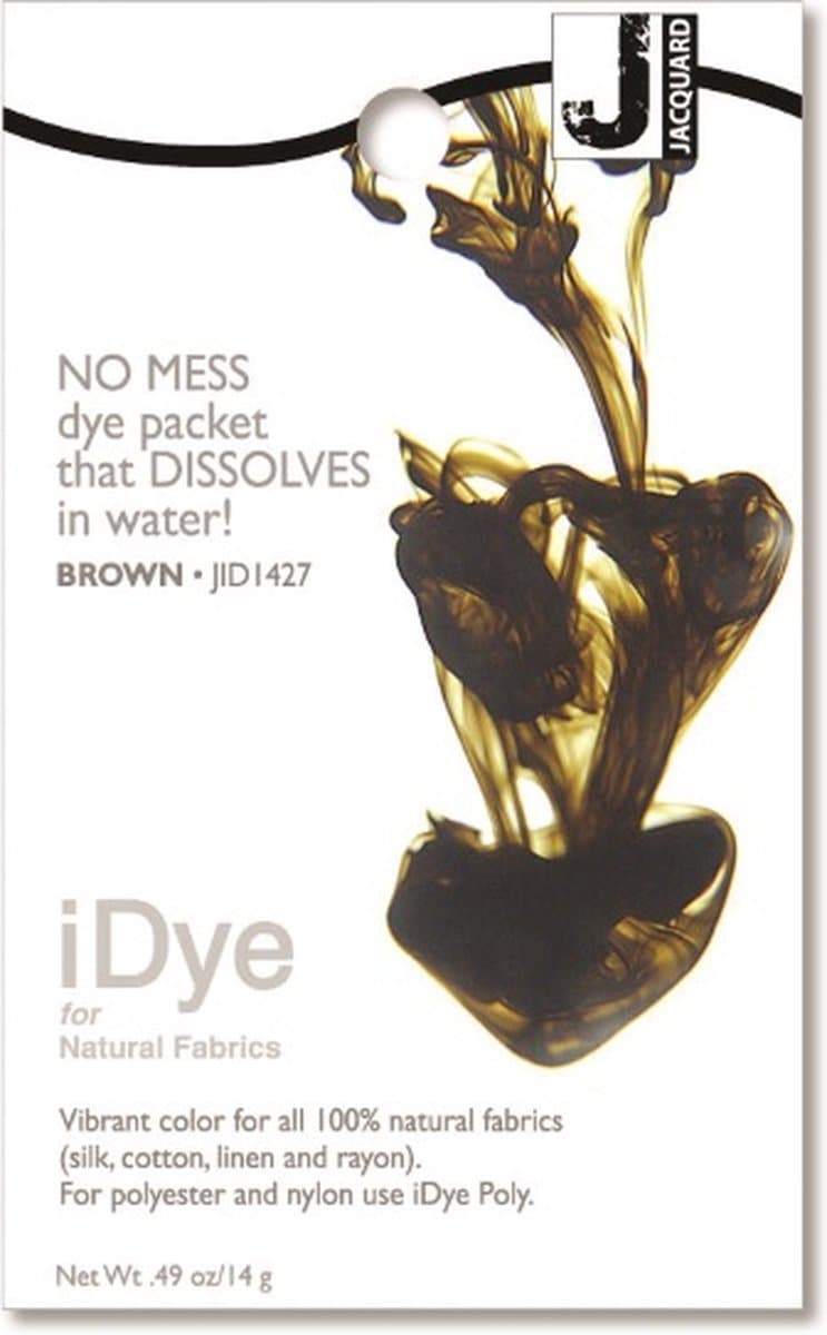 Jacquard iDye Natural textielverf bruin voor natuurlijke stoffen - 14 gr — afbeelding 1