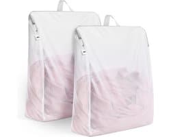 BOTC Waszakken - Wasnetten met handvat - 1 Set van 2 - 40x50cm - Bescherm je Wasgoed en Wasmachine - Wit