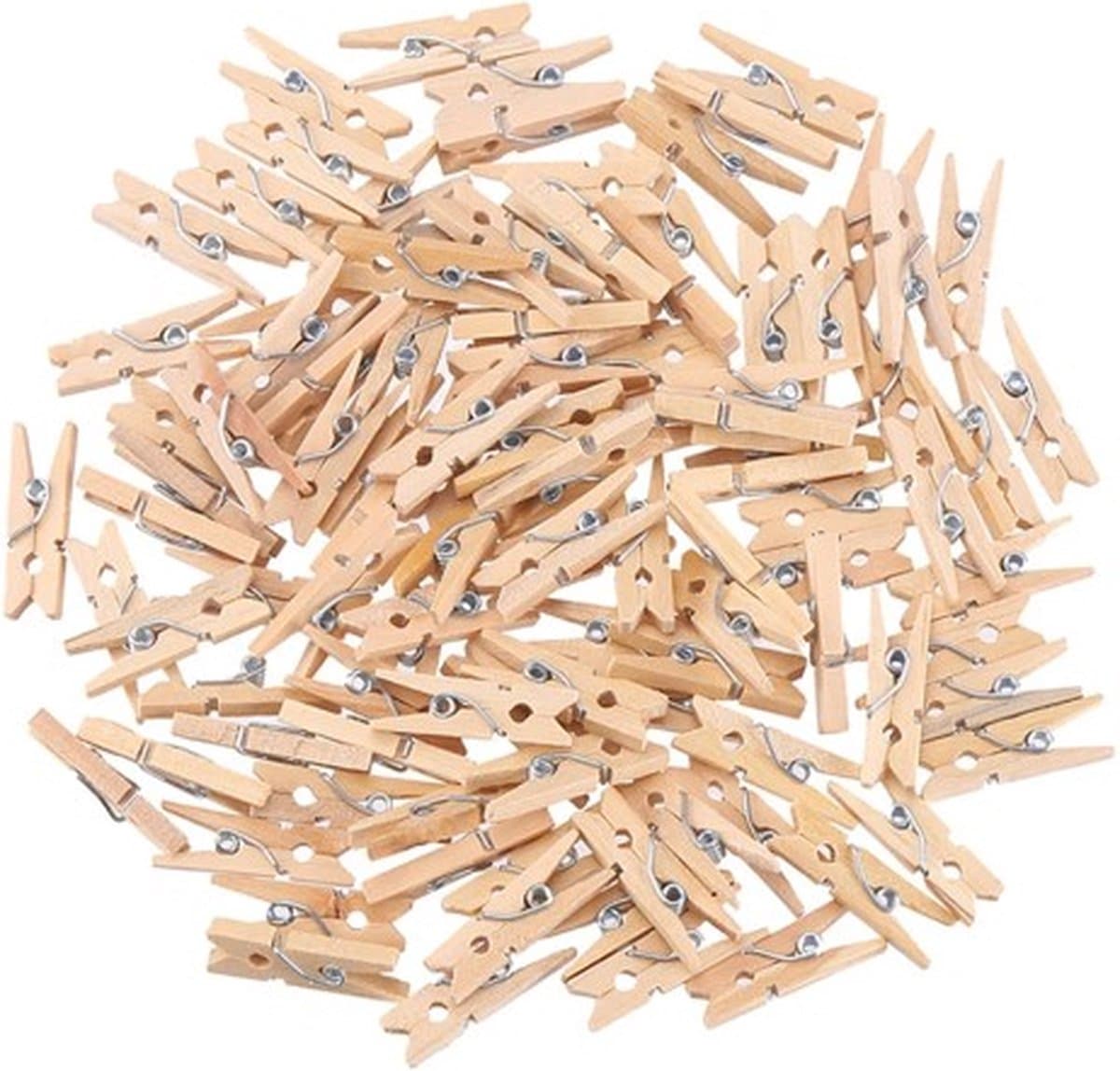 Go Go Gadget - Mini Knijpers - Set van 20 STUKS - Fotoknijpers - Geboortekaartje - Knutselen - Decoratie - Houtkleur — afbeelding 1