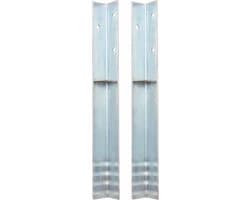 vidaXL - Grondanker - L-vormig - 5x5x50 - cm - gegalvaniseerd - staal - 2 - st