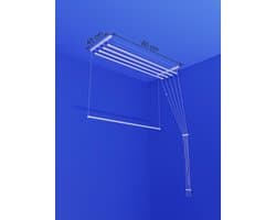 Heavy-duty Ruimtebesparend Plafond Droogrek - 5 stangen elk 80 cm lang