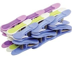 Clips, 18 stuks - , Mauve, Blauw en Groen