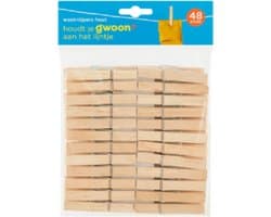 G'woon Wasknijpers Hout 48 st