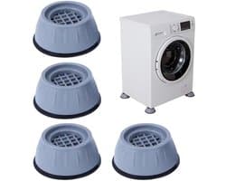 Wasmachine Demper - Wasmachine Verhoger - Trillingsdemper - Anti Slip – Schokdemper - Anti Tril - Wasmachine Voetjes - Vibratiedempers - Verhoger - Grijs — afbeelding 1