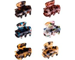 6x Kleine Antislip Haarclips voor Medium en Dun Haar - Pijnboom Klem