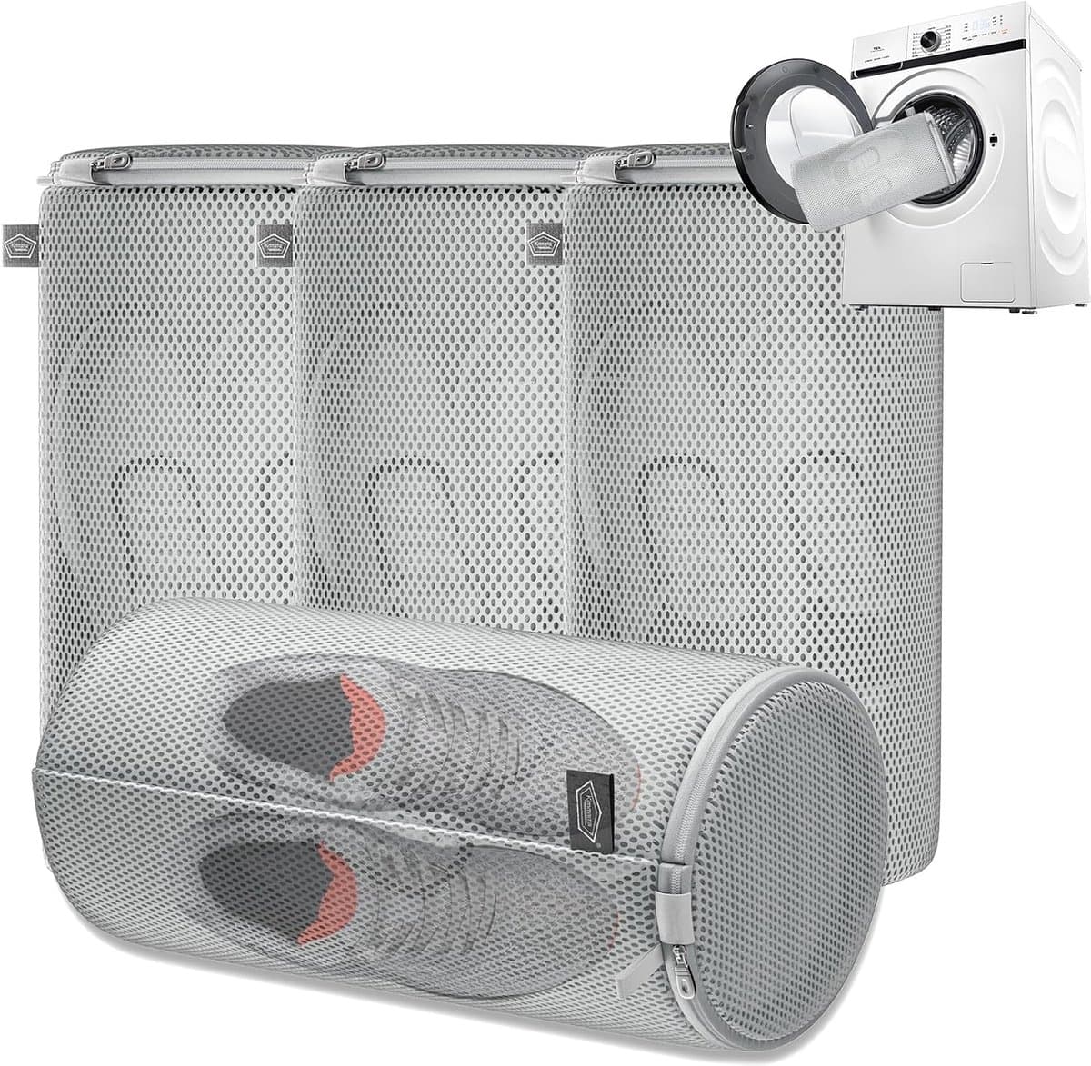 Wasmachine Zakken voor Sneakers en Schoenen - Beschermende Sneaker Wasmand 4 Stuks — afbeelding 1
