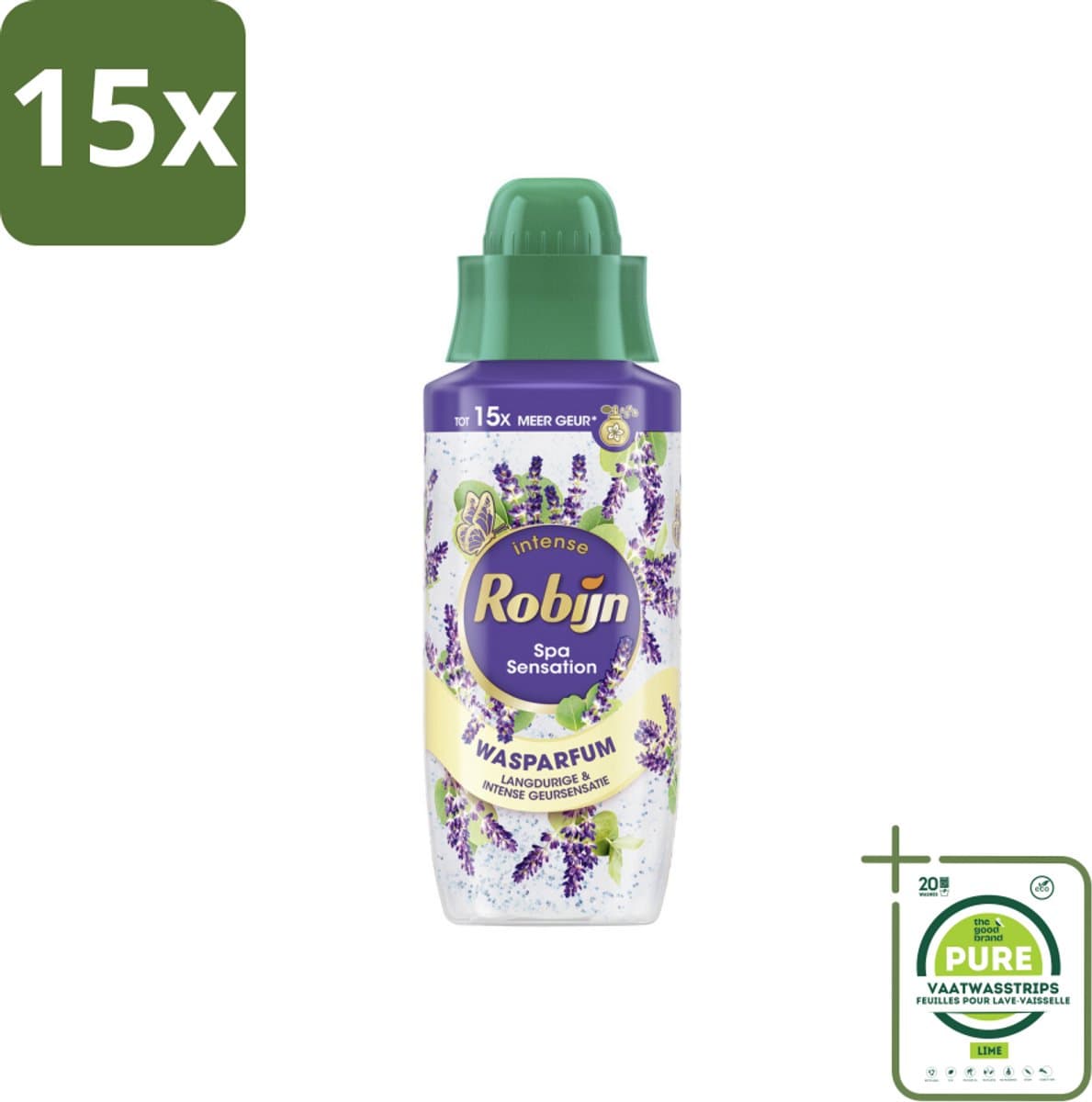 15 x Robijn Wasparfum Spa Sensation 324 ml - Grootverpakking - Wasparfum - Geur - Wasmiddel - Spa Geur - Natuurlijke Geur — afbeelding 1