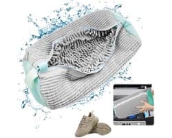 Waszak Schoenen - Laundry bag - Waszakken voor Sneakers - Schoenenwaszak Wasmachine - Schoenenwaszak - Waszak Schoenenzak - 39 x 19 cm - grijs - Polyester