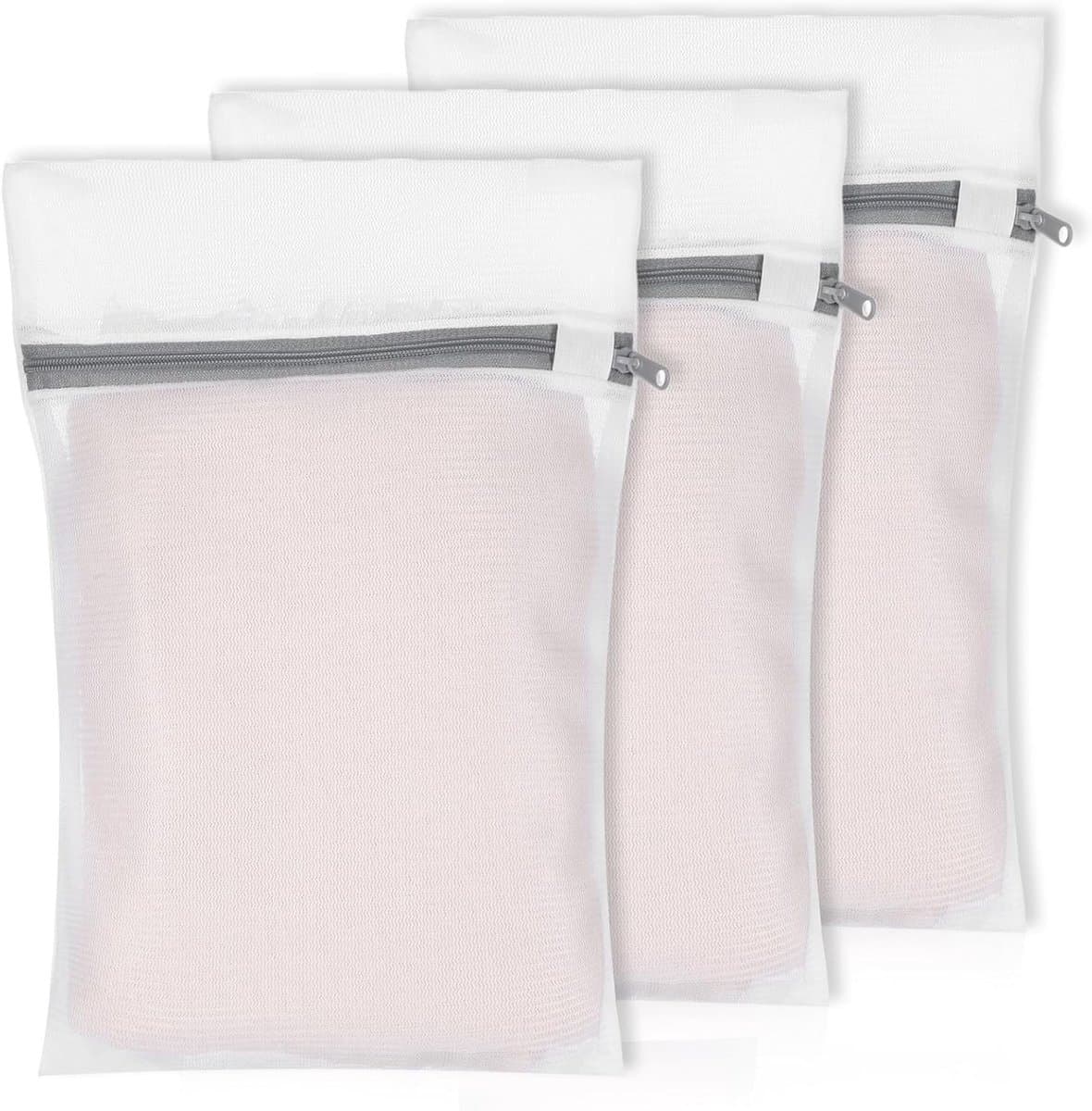 3x Mesh Waszakken 30x40cm voor Wasmachine, Wasnet met Rits, Ideaal voor Kleding en Delicate Stoffen — afbeelding 1