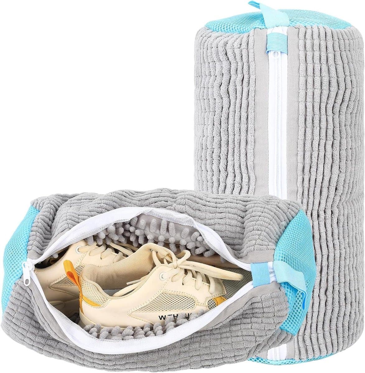 Pockets voor schoenen in de wasmachine, microvezel, 360° bescherming, herbruikbaar, ideaal voor sportschoenen en sneakers — afbeelding 1