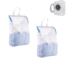 Dailygoods- Wasnet - 2 Stuks - Met Ritssluiting - Herbruikbaar - Voor Ondergoed/Sokken/Truien - Hoogwaardig Polyester - 20 x 30 cm - Waszak