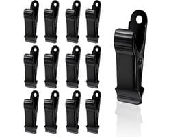 - Metalen Klemmen - Mini-Krokodillenklemmen - Antislip Veerklemmen - Knutselwerk - Gordijnen - Kleding - Breedte 1,27 cm - 12 Stuks - Geschikt voor Diverse Toepassingen - Zilverkleurig