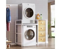 Wasmachine Ombouw - Opbouwmeubel - Kast Wasdroger - Meubel - slimme opberg