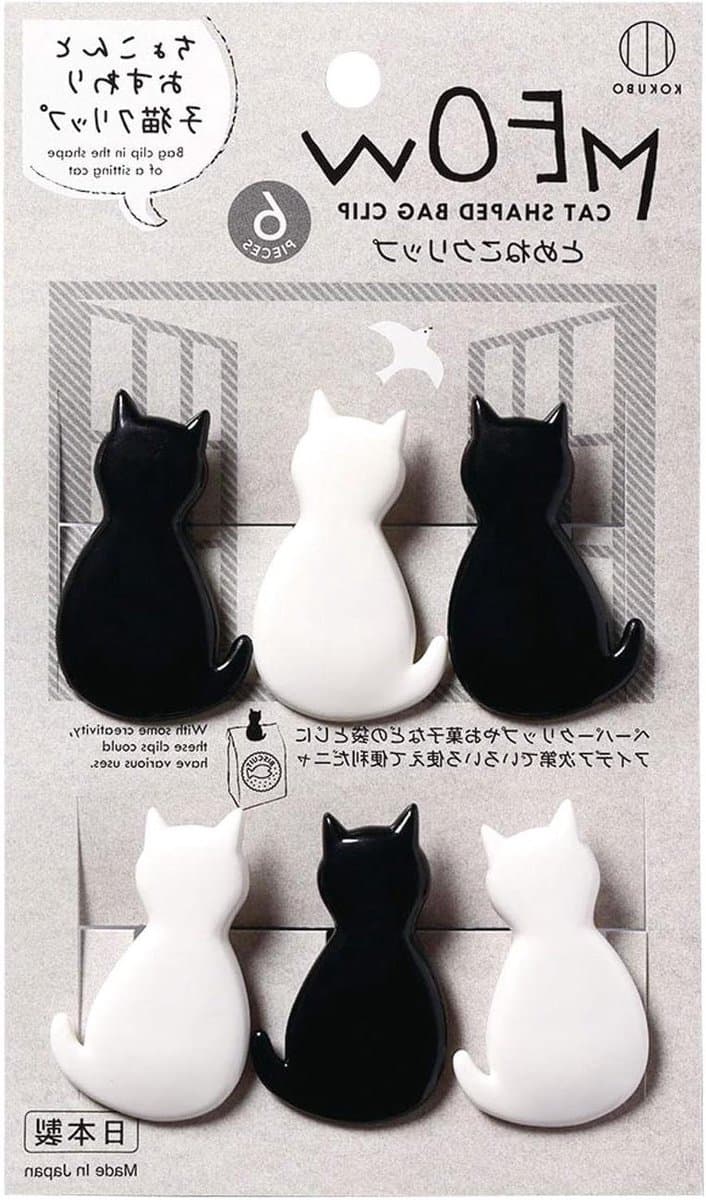 Kattenvormige Clips - Voedselclips Paperclips - Keuken Organisatie - Set van 6 stuks - 48 x 29 x 23 cm — afbeelding 1