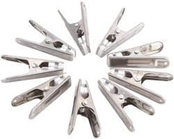 NTH products- Wasknijpers 20 Stuks - Roestvrij Staal - Kleding Clips - Sterke Klemkracht - Handzaam Ontwerp - Voor Ondergoed en Wasgoed - Kledingclips