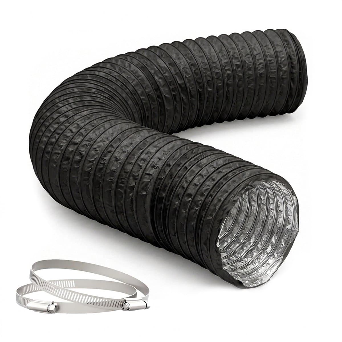 Afvoerslang - 5 m x Ø 150 mm - flexibel - zwart — afbeelding 1