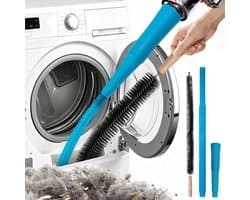 Droger Vent Cleaner - Pluisverwijderaar Kit - Wasruimte Onderhoud - Flexibele Slang - 80 cm - Blauw