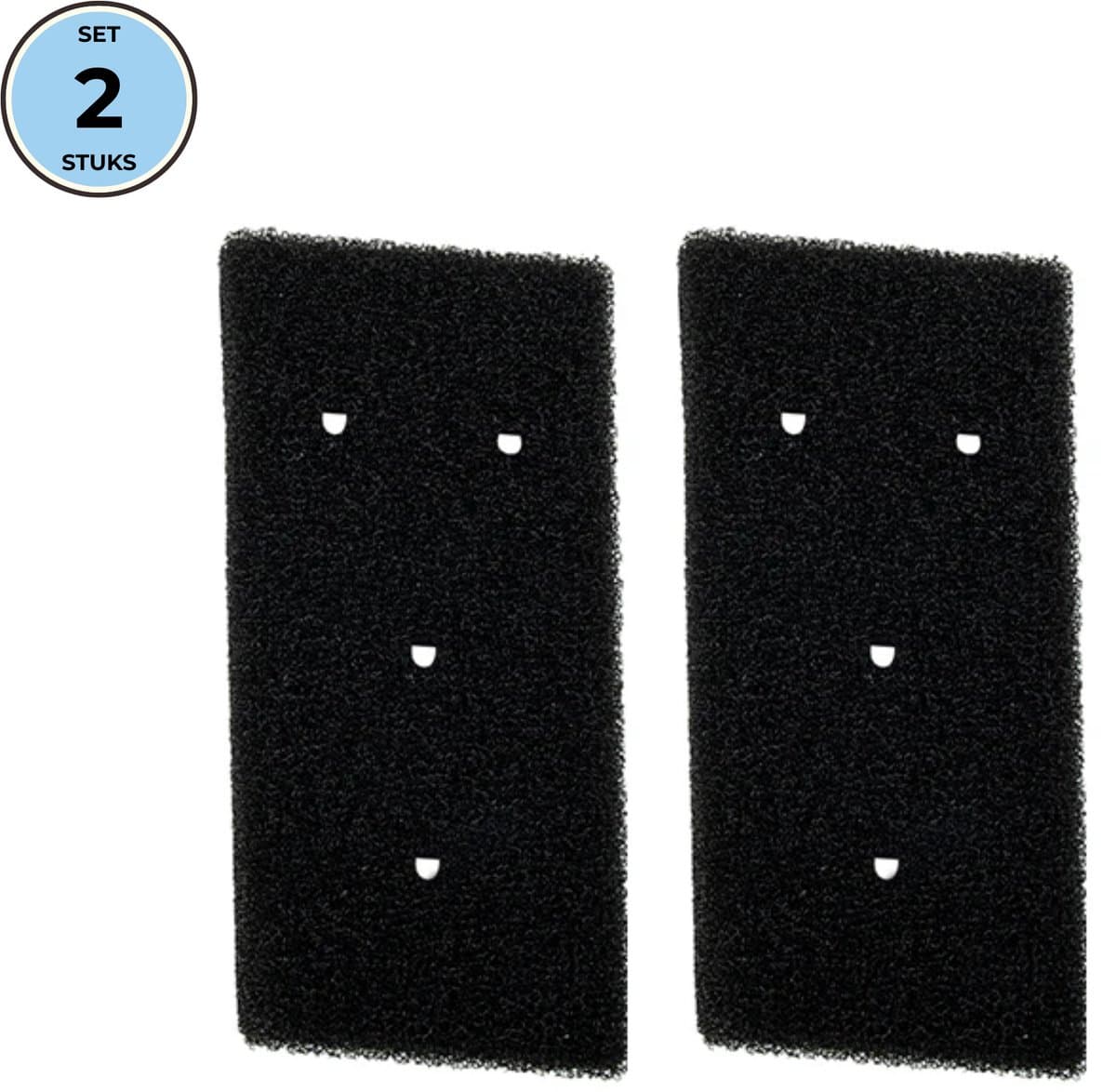 Bramokava 2x Filter geschikt voor Droger Whirlpool Bauknecht Ignis ( met 4 gaatjes) - 481010345281 - 8015250474909 - 481010716911 - 220 x 110 mm - Spons Foam Schuimfilter — afbeelding 1