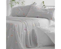 Blanco Beddengoed van katoen, bed 105 cm (+ beschikbare maten), design 629, grijs (105 x 190/200 cm)