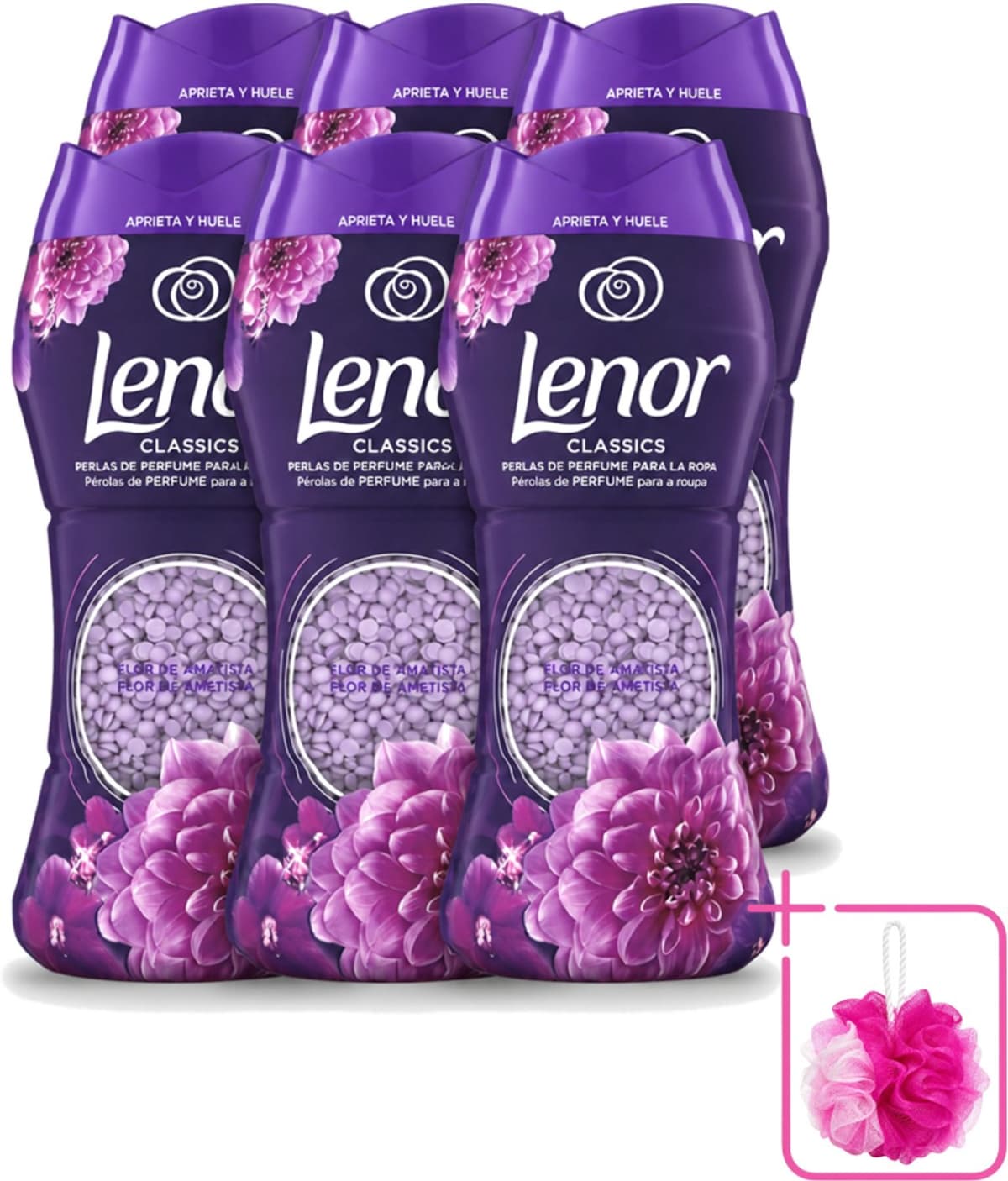 6 x Lenor Unstoppables – Geurbooster – Amethyst – 210 g - Bulkverpakking - Geurbooster was - Douchemop - Wasgeur — afbeelding 1