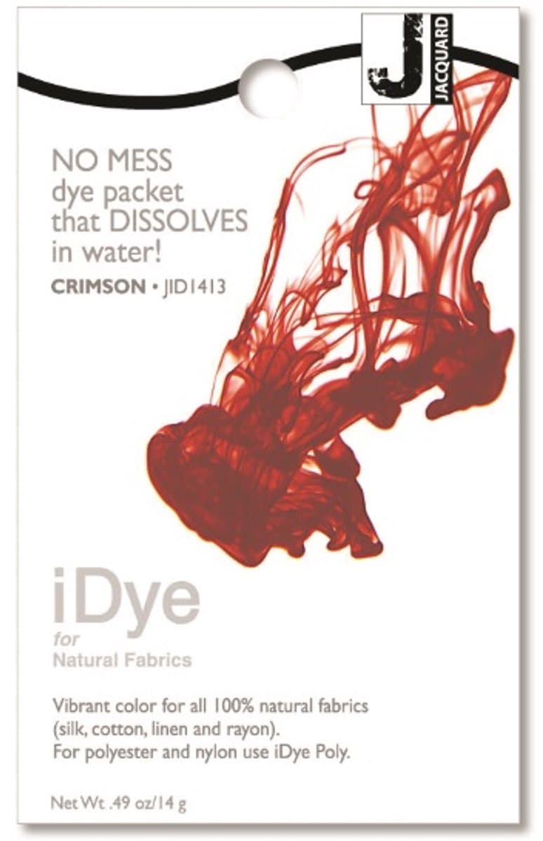 Jacquard textielverf iDye Natural 14 gr Karmijn voor stoffen. — afbeelding 1