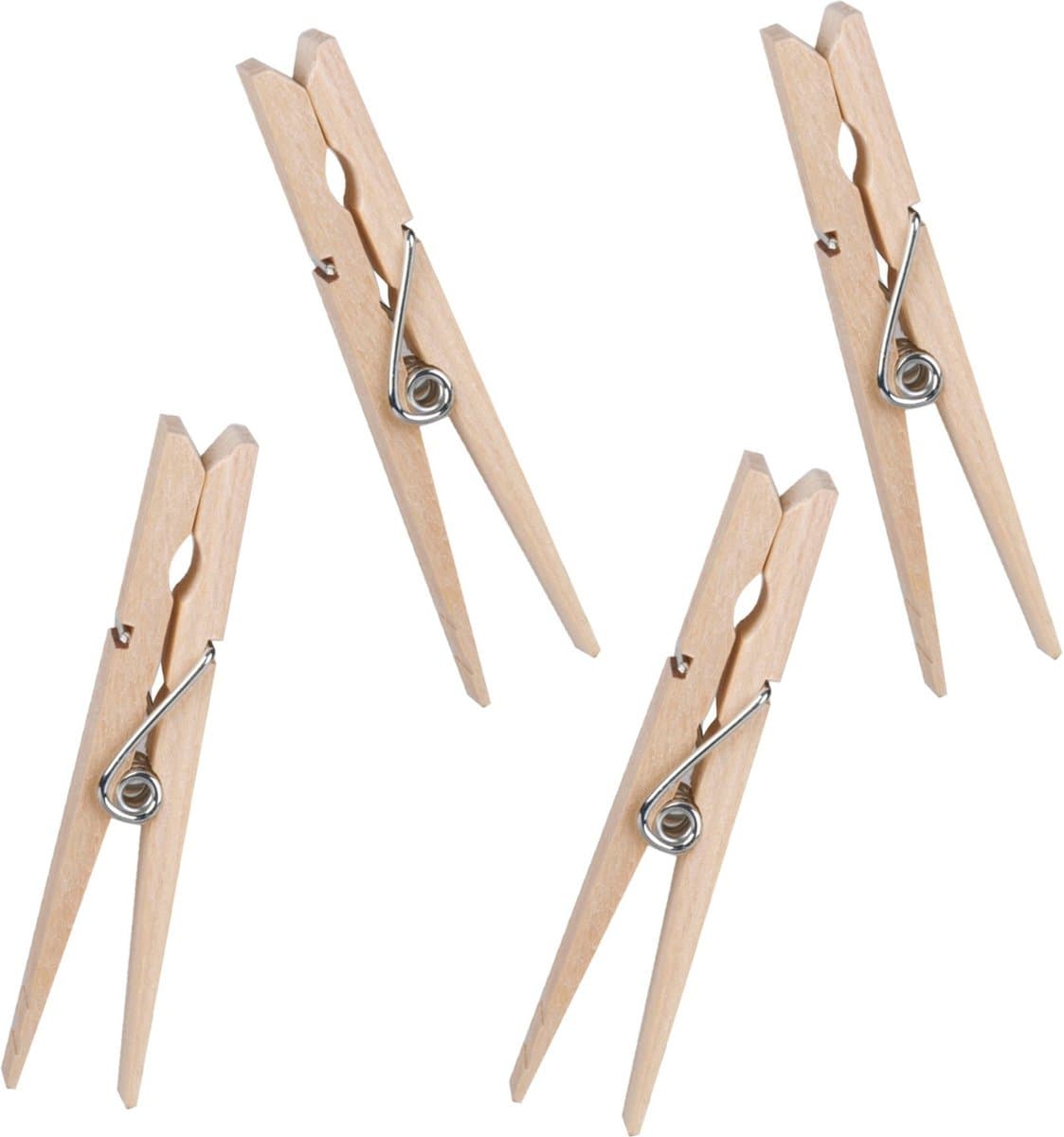 Urban Living Basic plus Size wasknijpers - 40x - bamboe - 8 cm — afbeelding 1