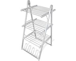 Inklapbare elektrische droogmolen van aluminium en ABS - 66 x 73 x 135 cm