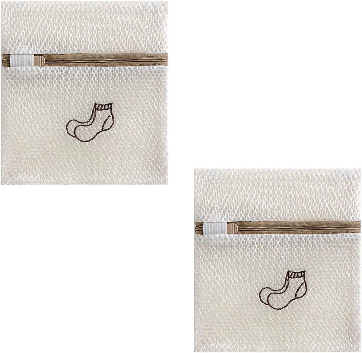 Set van 2 Waszakken voor Gevoelige Kleding, Ideaal voor Bh's, Sokken en Bedlinnen, 18 x 20 cm, Perfect voor de Wasmachine — afbeelding 1