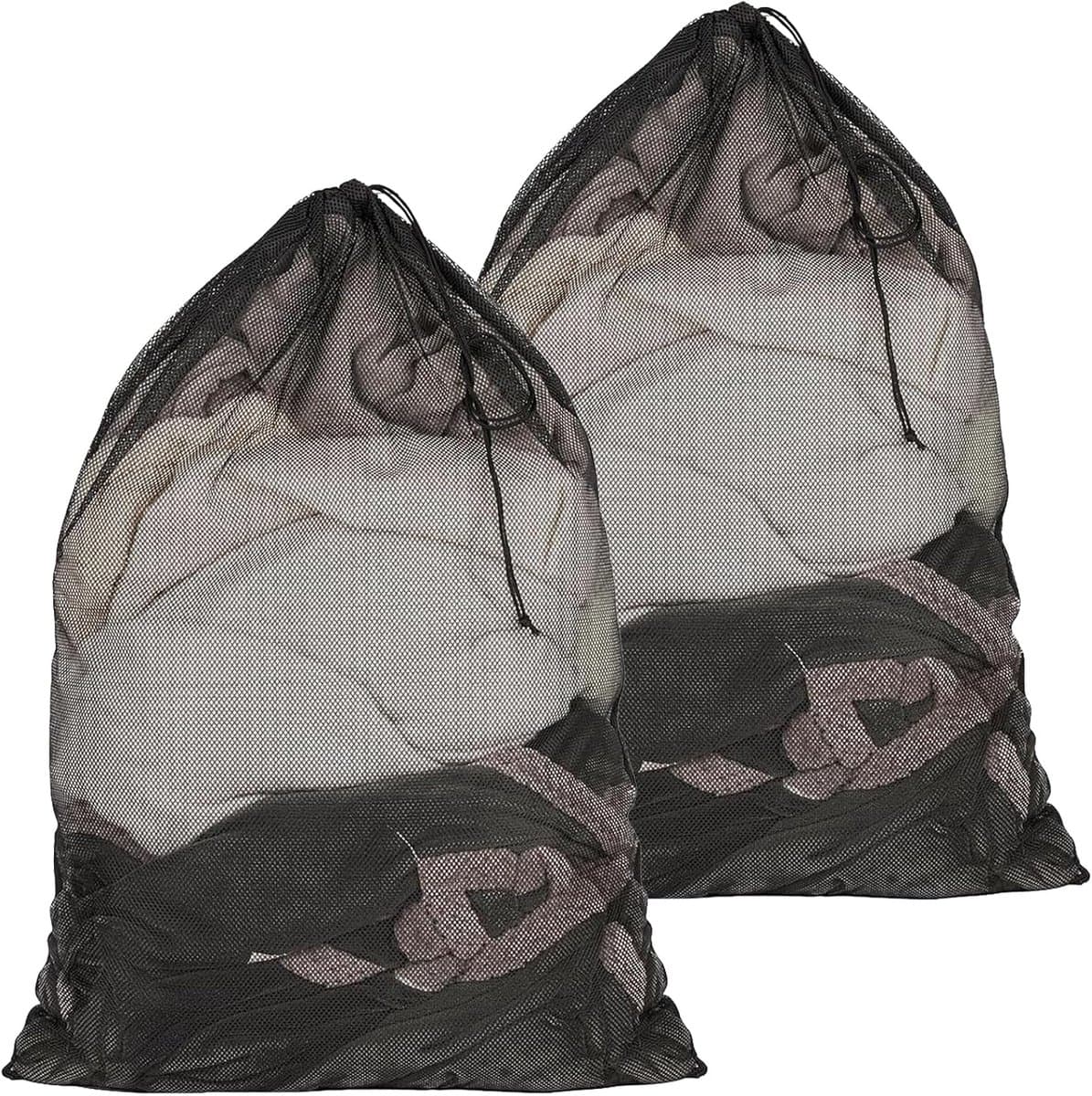 SnelShoppen - Grote Waszak Set van 2, Bedlinnenzak voor Dekbedden, Kussens en Speelgoed, Polyester, Zwart, 76 x 100 cm, Ideaal voor Wassen en Opbergen — afbeelding 1