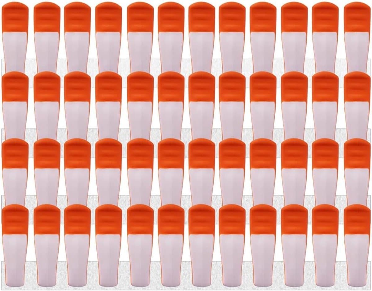 Wasknijpers voor gevoelige was met softgrip, klemtechniek met drukveren, duurzaam en duurzaam, oranje — afbeelding 1