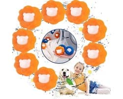 SnelShoppen - Huisdierenhaarverwijderaar Wasmachine - 8 Stuks Herbruikbare Pluisballen - Effectieve Dierenhaarverwijderaar voor Kleding - Vermindert R