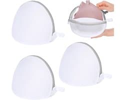 Set van 3 Waszakken voor Bh's, Sneldrogende Beschermzakken voor de Wasmachine, Bh Bescherming met Rits, Ideaal voor Ondergoed en Lingerie