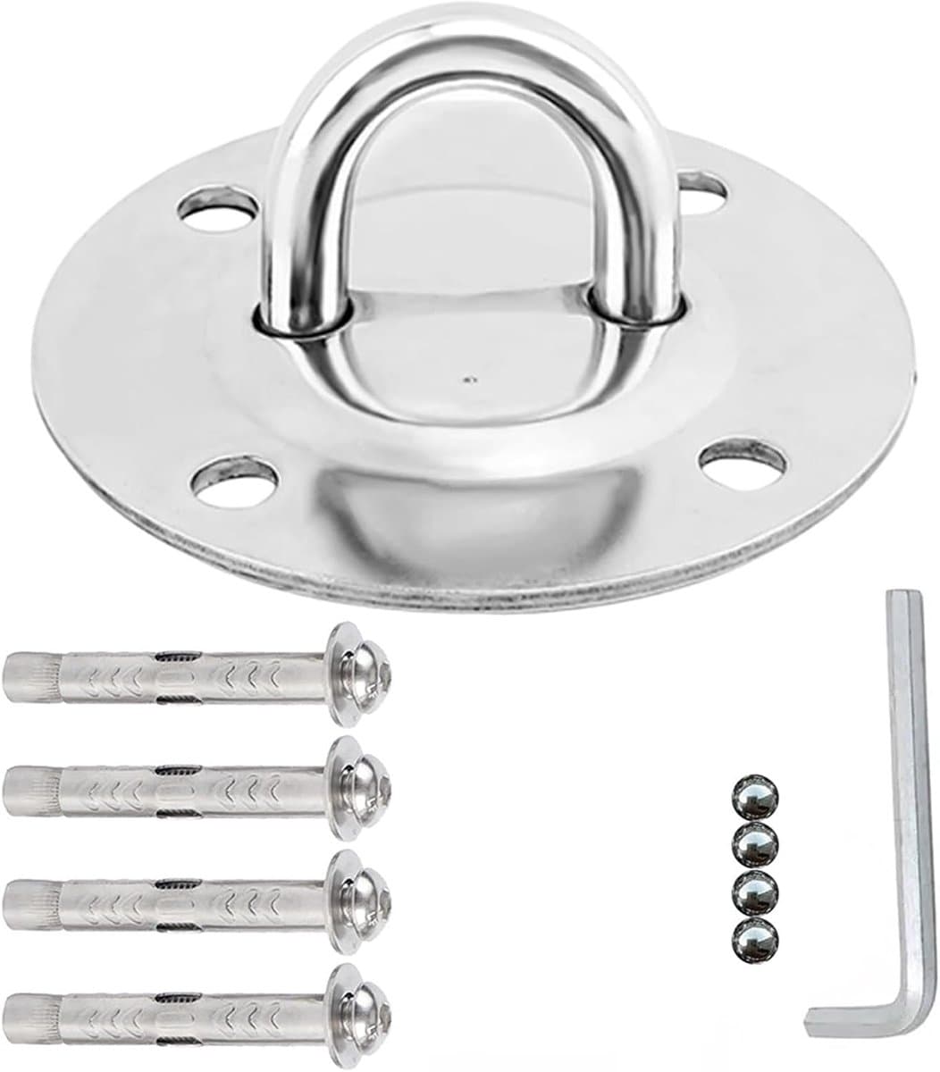 Grondanker - Beveiligingspunt - Voertuig Beveiligen - Duurzame Stalen Constructie - 1 Set - Zwart — afbeelding 1