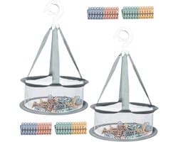 Set van 48 Winddichte Kleurige Wasknijpers van Plastic met 2 Extra Wasknijpers voor Kleding en Sokken, Ideaal voor Buitengebruik en Thuisgebruik