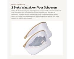Waszakken 2 Stuks - Waszakken voor Schoenen - Wasnet met Ritssluiting - Herbruikbaar - Polyester - 24x24x40cm - Schoenenwaszak