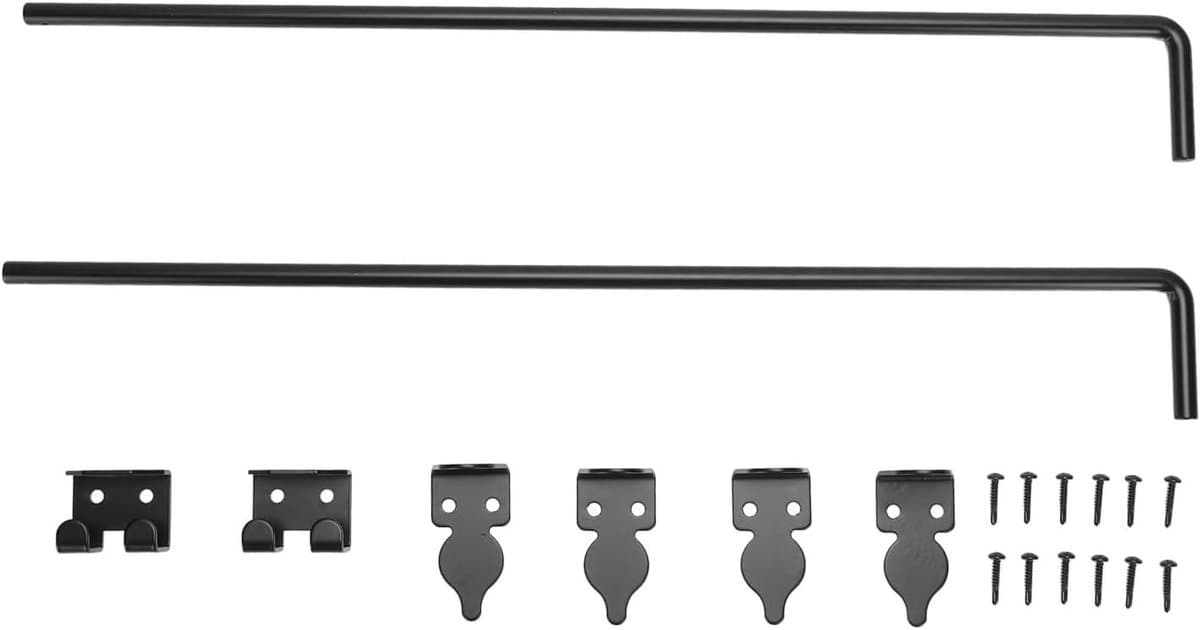 Grondgrendel Hek - Poortgrendel Deur - Hekken Beveiligen - Zware Stalen Constructie - 60 cm - Zwart — afbeelding 1